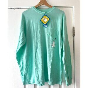 Rip and Dip NWT Long Sleeve Size Large Cat Hanging Off Pocket